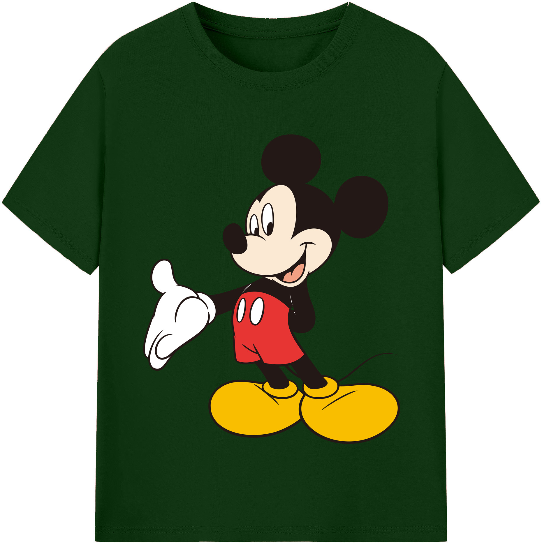 （画像用） ミッキーマウス Mickey Mouse 綿100％半袖Tシャツ（フロントプリント）